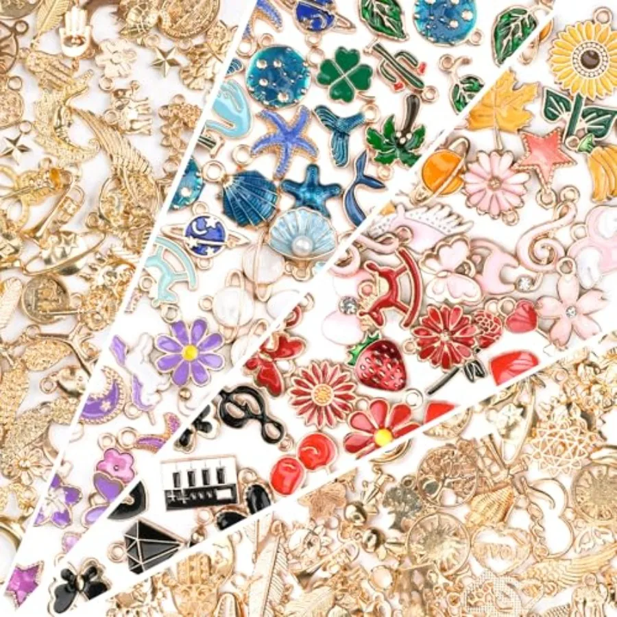 200PCS Charms for Jewelry Making, Bulk Mixed Color Gold Metal Enamel Charms for Bracelets Keychain Making Cute Heart Pendants D
200PCS Charms for Jewelry Making, Bulk Mixed Color Gold Metal Enamel Charms for Bracelets Keychain Making Cute Heart Pendants D