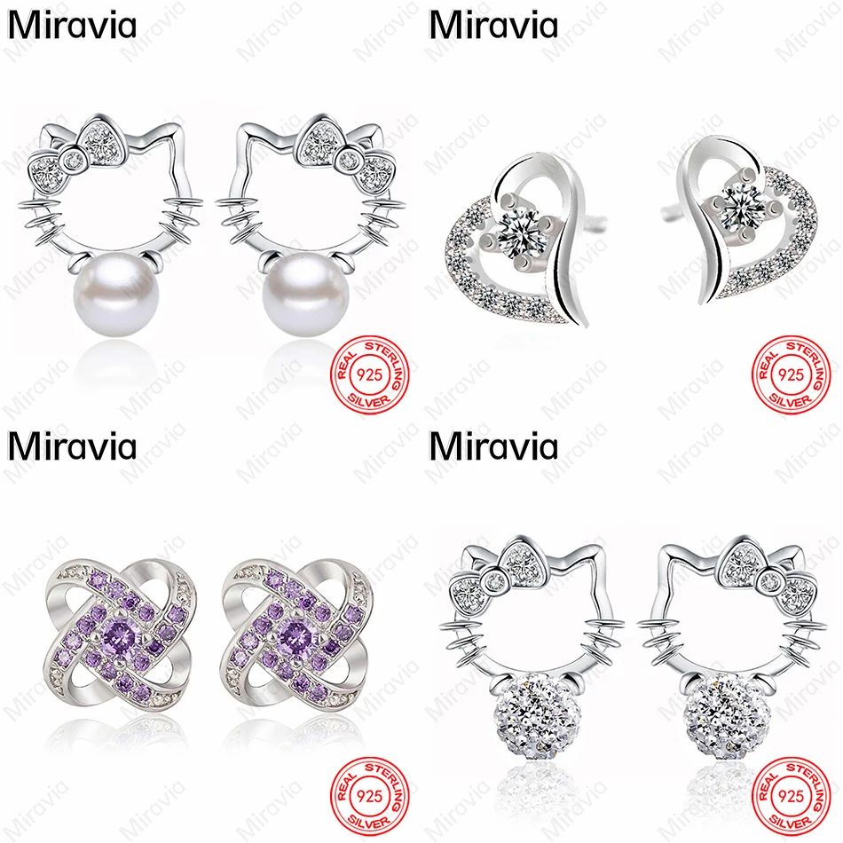 Miravia 925 Sterling Silver Cat Zircon Earrings Women Cute Elegant Party Wedding Jewelry 
Miravia 925 Sterling Silver Cat Zircon Earrings Women Cute Elegant Party Wedding Jewelry