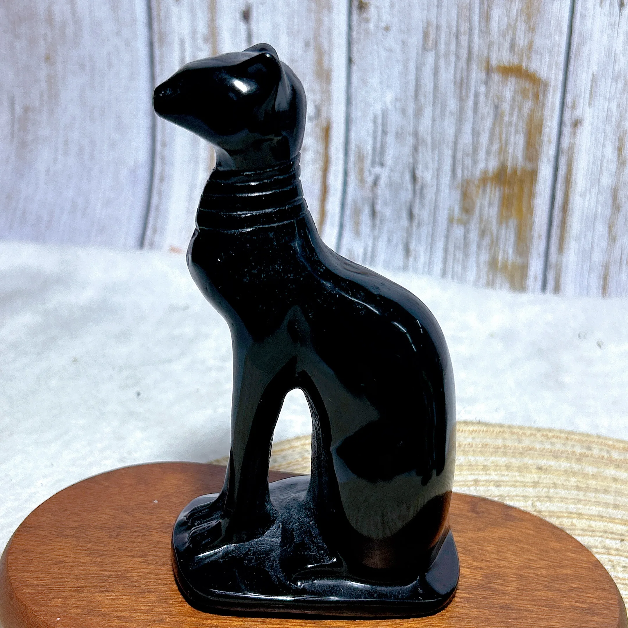 Natural Crystal Big Size Black Obsidian Egyptian Cat Carving Gemstones Witchcraft Mineral Energy Home Decorations Gift
Natural Crystal Big Size Black Obsidian Egyptian Cat Carving Gemstones Witchcraft Mineral Energy Home Decorations Gift