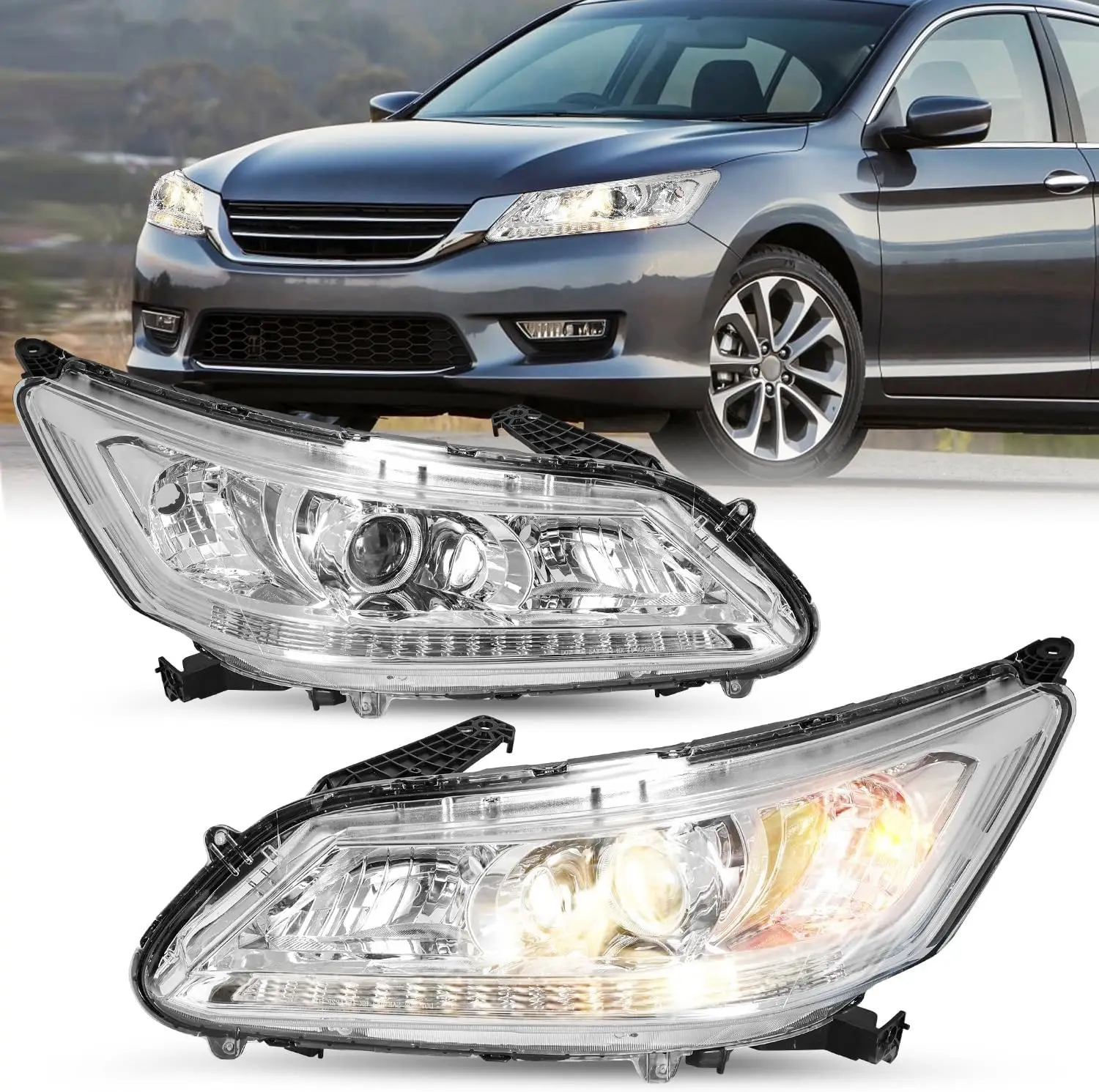 Фара в сборе, подходит для Honda Accord 2013, 2014, 2015, 4-дверный седан, галогенная без светодиодной лампы DRL, замена фары для пассажиров и привода
Фара в сборе, подходит для Honda Accord 2013, 2014, 2015, 4-дверный седан, галогенная без светодиодной лампы DRL, замена фары для пассажиров и привода