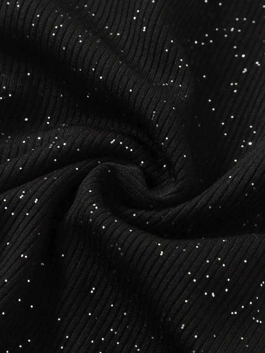 Elegant Black Sparkle Ribbed One-Piece Swimsuit Wide Strap Hollow Flower Pattern Summer Beach Vacation
Elegant Black Sparkle Ribbed One-Piece Swimsuit Wide Strap Hollow Flower Pattern Summer Beach Vacation