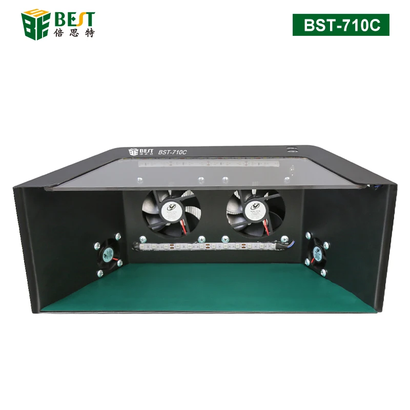 BST-710C Mini Desktop Dust Removal Workbench for Mobile Phone Screen Maintenance OCA Exhaust Fan of Dust Display Lamp UV Curing
BST-710C Mini Desktop Dust Removal Workbench for Mobile Phone Screen Maintenance OCA Exhaust Fan of Dust Display Lamp UV Curing