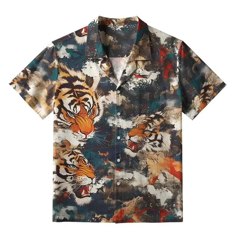 Hawaiian Shirt Man Holiday Casual Loose Beach Fashion Tiger Printed Shirt Hawaii Funny Oversized Breathable Buttons Clothes Tops
Hawaiian Shirt Man Holiday Casual Loose Beach Fashion Tiger Printed Shirt Hawaii Funny Oversized Breathable Buttons Clothes Tops