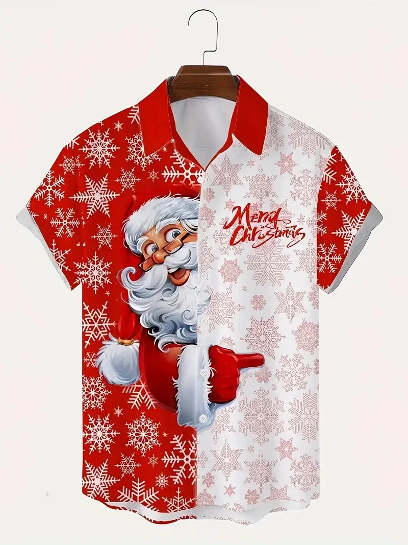 Summer Button Vacation Shirts 3D Print Christmas Themed Santa Claus Graphic Beach shirts Men's Short Sleeve Lapel Hawaiian Shirt
Summer Button Vacation Shirts 3D Print Christmas Themed Santa Claus Graphic Beach shirts Men's Short Sleeve Lapel Hawaiian Shirt