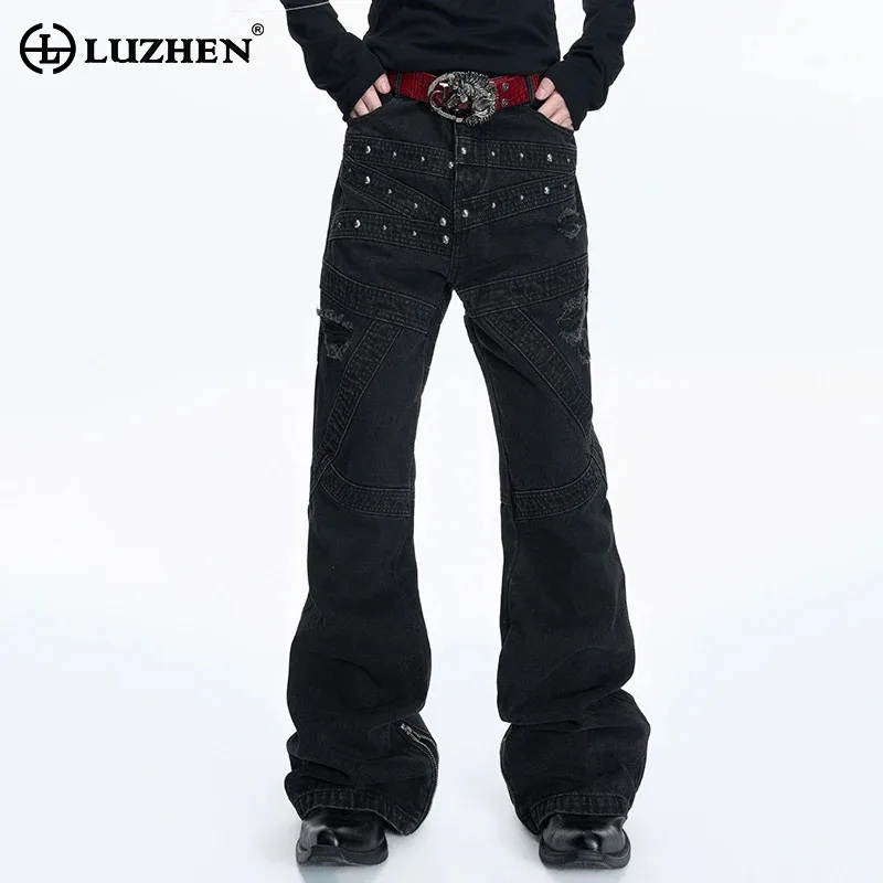 LUZHEN 2026 New Original Streetwear Rivet Metal Decorate Patched Patchwork Wide Leg Casual Jeans Men Fashion Denim Pants JY6356
LUZHEN 2026 New Original Streetwear Rivet Metal Decorate Patched Patchwork Wide Leg Casual Jeans Men Fashion Denim Pants JY6356