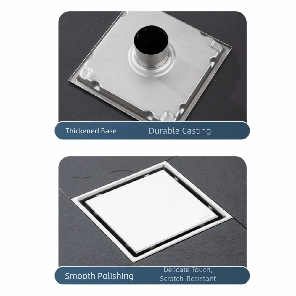Anti-Odor Floor Drain Cover Square Stainless Steel Drainage Covers Plug Cover Pipe Recessed Shower Filter Bathroom Drains
Anti-Odor Floor Drain Cover Square Stainless Steel Drainage Covers Plug Cover Pipe Recessed Shower Filter Bathroom Drains