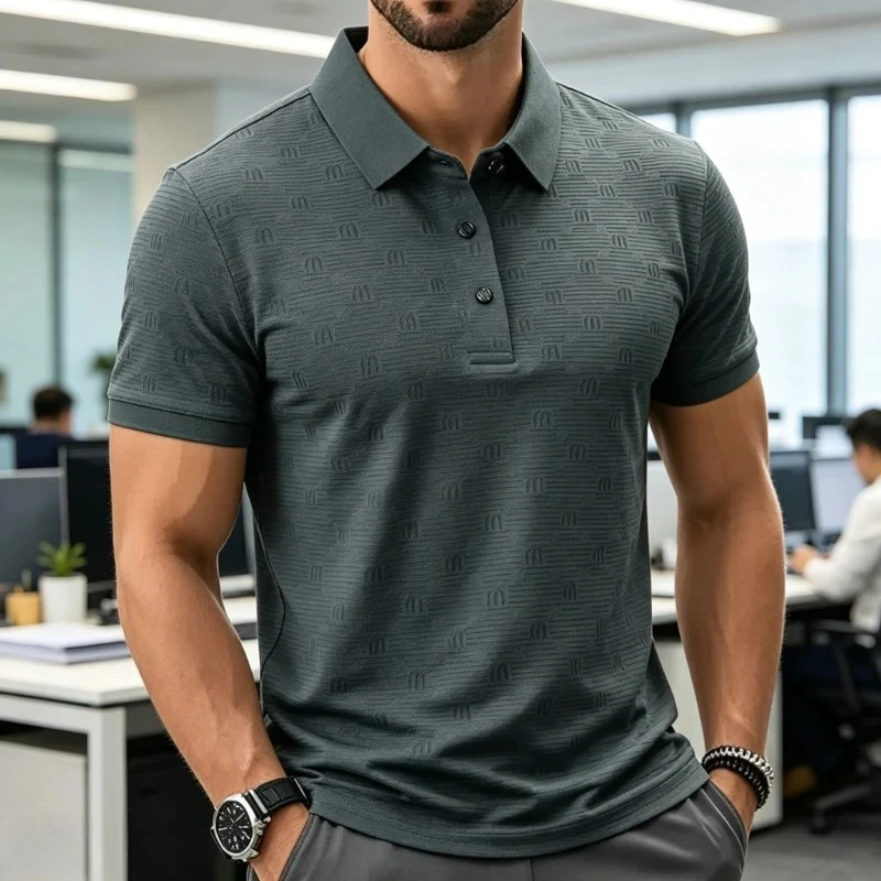 Business Men's Letter Printed Workwear Polo Shirts Anti Wrinkle Breathable Comfortable Summer Versatile Short Sleeve Tshirt Men
Business Men's Letter Printed Workwear Polo Shirts Anti Wrinkle Breathable Comfortable Summer Versatile Short Sleeve Tshirt Men
