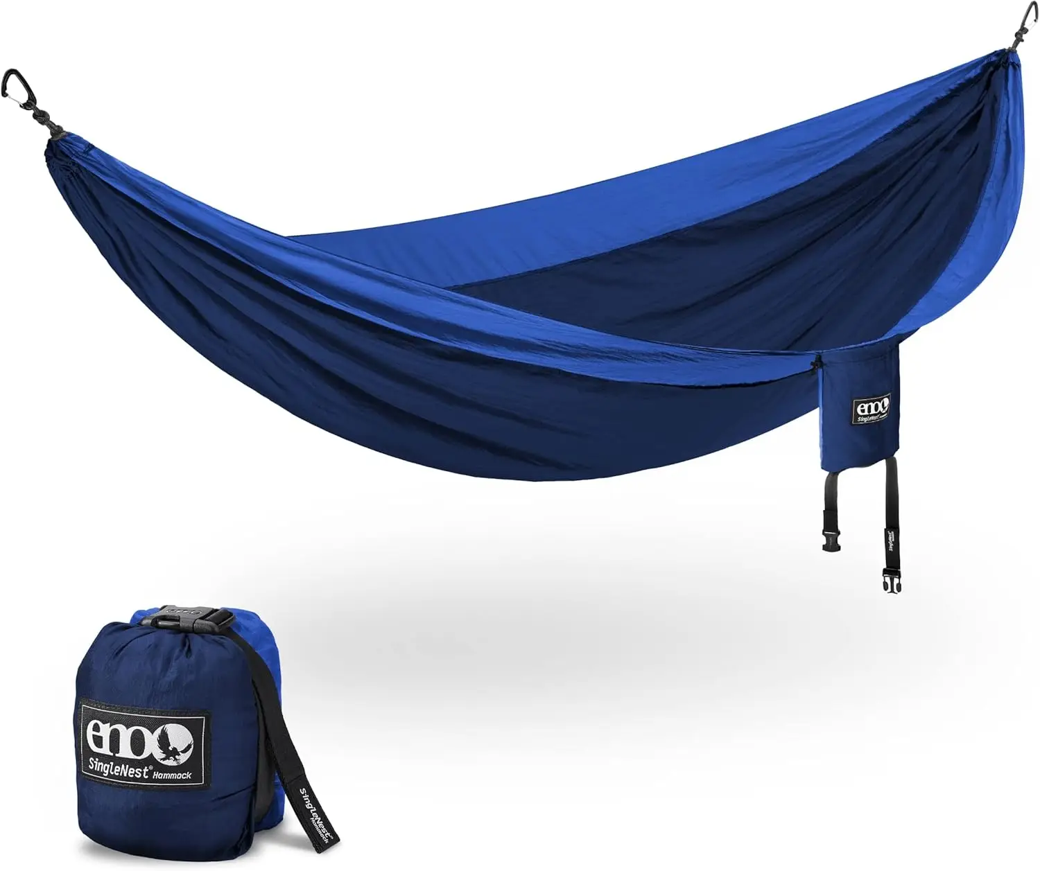Lightweight Camping Hammock for Outdoor Adventures, Single Nest Design
Lightweight Camping Hammock for Outdoor Adventures, Single Nest Design
