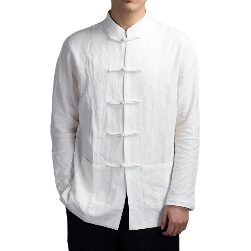Spring Chinese Style Button-down Linen Shirt Men's Loose Long-sleeved Cotton and Linen Top Chinese Shirt
Spring Chinese Style Button-down Linen Shirt Men's Loose Long-sleeved Cotton and Linen Top Chinese Shirt