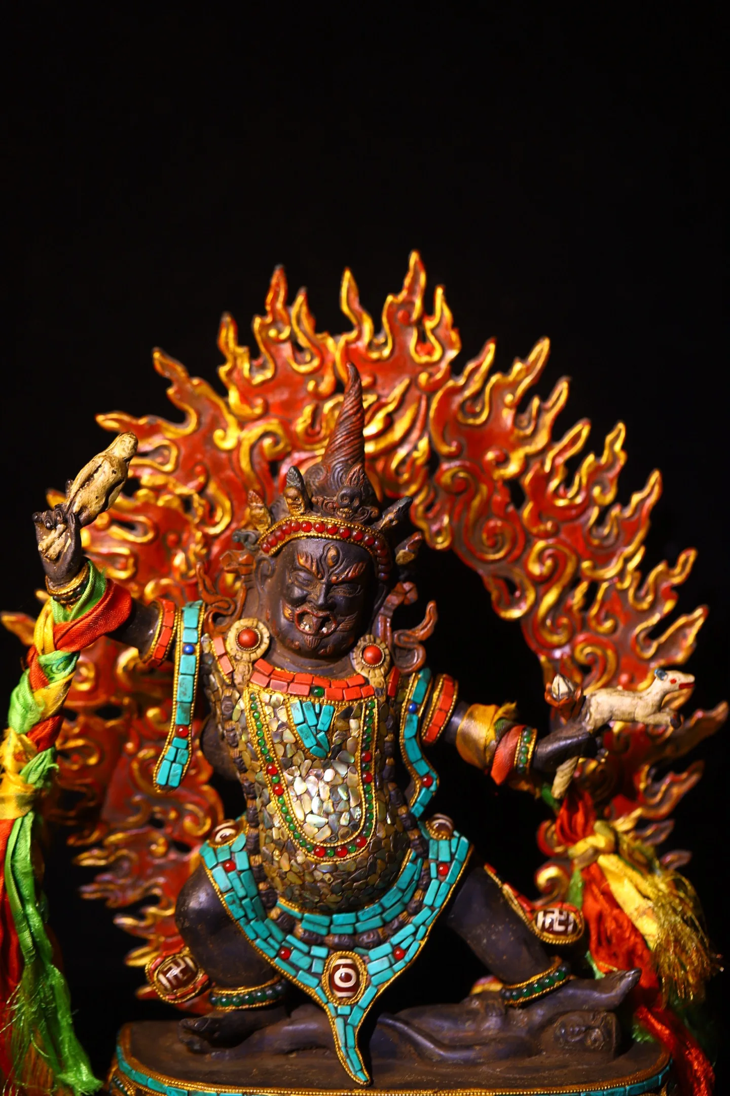Nepalese Temples Old Bronze Painted Mosaic Gem gZi Beads Turquoise Vajrayana Bodhisattva Backlight Buddha Terrace Sitting Buddha
Nepalese Temples Old Bronze Painted Mosaic Gem gZi Beads Turquoise Vajrayana Bodhisattva Backlight Buddha Terrace Sitting Buddha