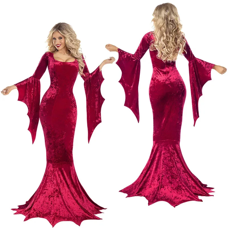 COSda@Fancy Dress Vampire Cosplay For Women Dresses Bat Sleeve Witch Clothing Halloween Stage Costume Woman Fantasia Party Outfi
COSda@Fancy Dress Vampire Cosplay For Women Dresses Bat Sleeve Witch Clothing Halloween Stage Costume Woman Fantasia Party Outfi