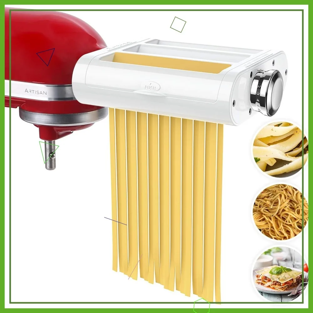 3-in-1 Pasta Maker Attachment for Stand Mixers with Roller, Spaghetti and Fettuccine Cutters, Easy to Use and Clean
3-in-1 Pasta Maker Attachment for Stand Mixers with Roller, Spaghetti and Fettuccine Cutters, Easy to Use and Clean