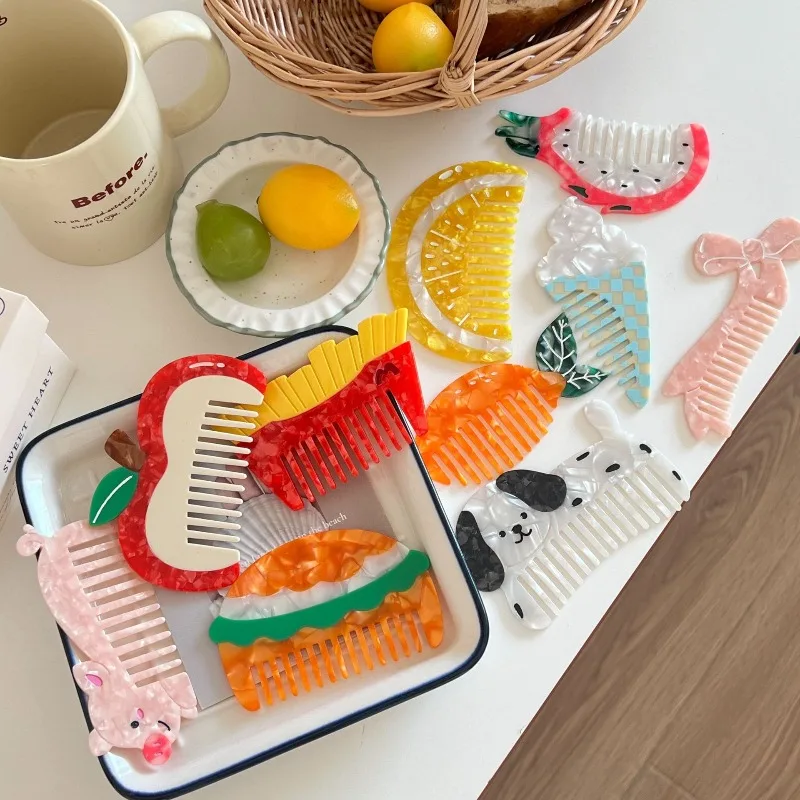 Creative Acetate Hair Comb Ice Cream Hamburger Fruit Shape Cute Color Block Portable Premium Quality Funny Adorable for Women
Creative Acetate Hair Comb Ice Cream Hamburger Fruit Shape Cute Color Block Portable Premium Quality Funny Adorable for Women