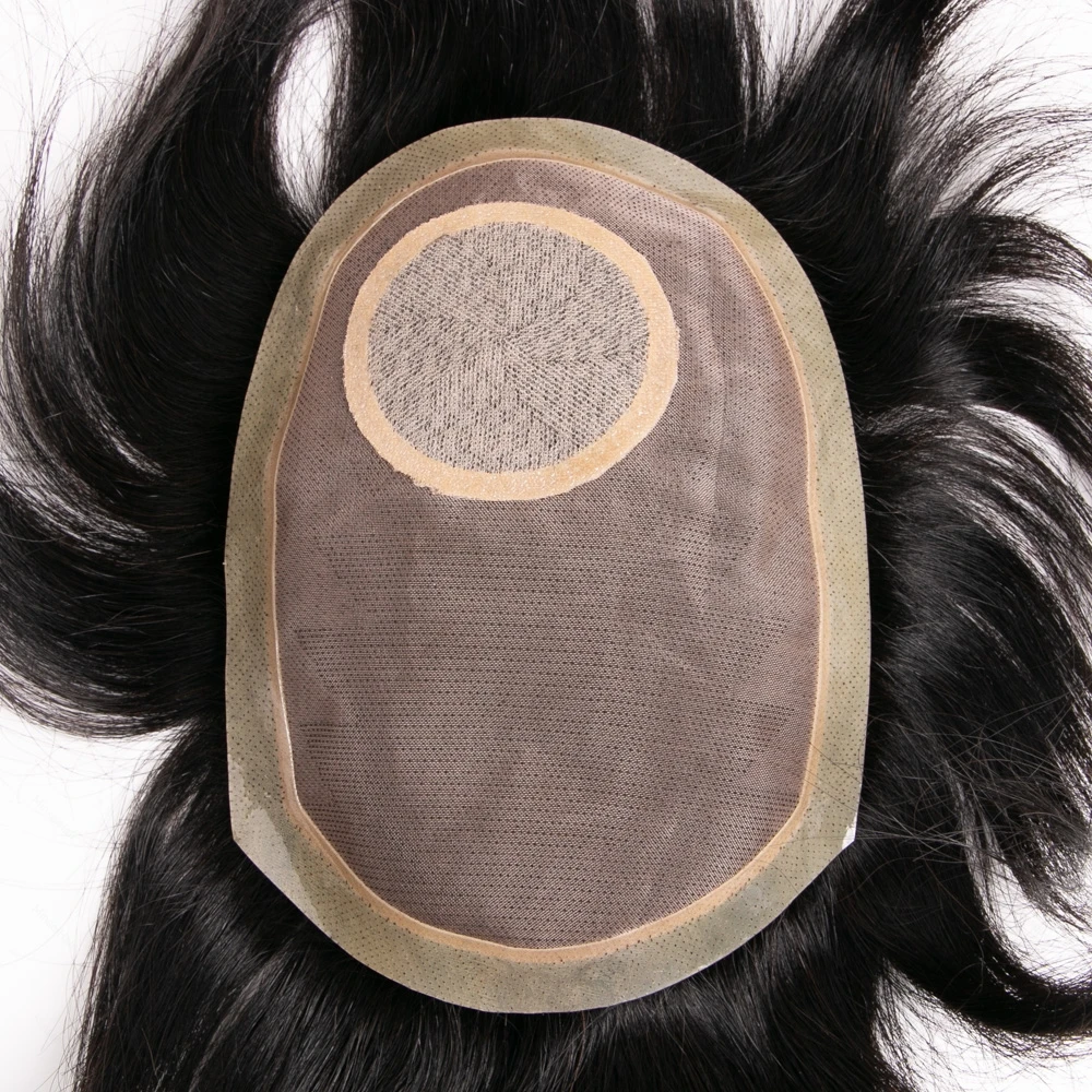 Hair Toupee For Men Mono+Silk Base Skin Like Center+PU Around Virgin Human Hair Bleachable to #27 Men's Toupee System
Hair Toupee For Men Mono+Silk Base Skin Like Center+PU Around Virgin Human Hair Bleachable to #27 Men's Toupee System