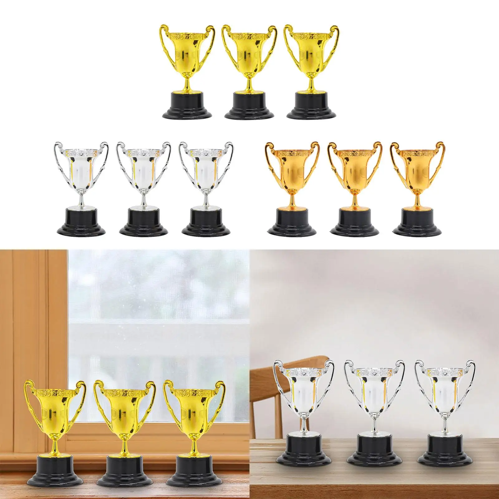 3Pcs Mini Trophies Creative Children Gift Mini Award Trophy Cups for Sports Galore Celebrations Competitions Recognition Rewards
3Pcs Mini Trophies Creative Children Gift Mini Award Trophy Cups for Sports Galore Celebrations Competitions Recognition Rewards