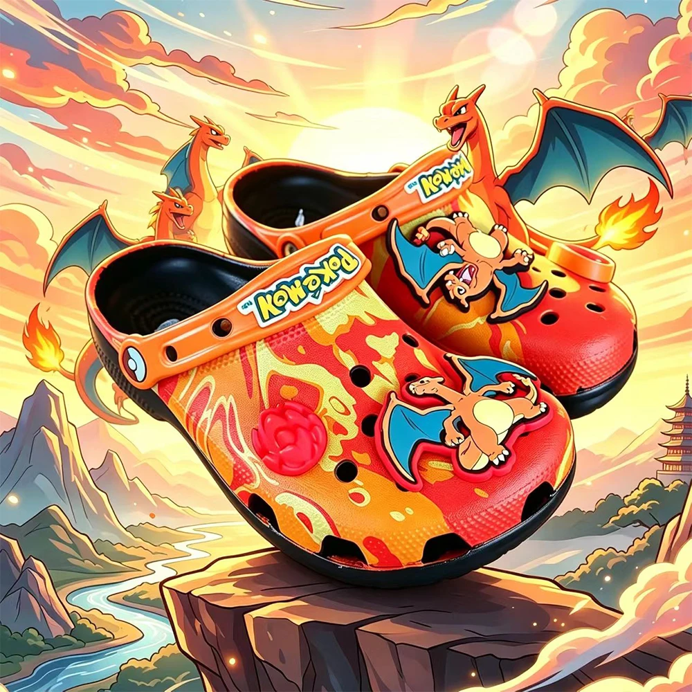 Pokemon Charizard Printed Slippers, Anime Flame Pattern Eva Closed Toe Sandals, Anti Slip Soft Summer Beach Outdoor Footwear
Pokemon Charizard Printed Slippers, Anime Flame Pattern Eva Closed Toe Sandals, Anti Slip Soft Summer Beach Outdoor Footwear