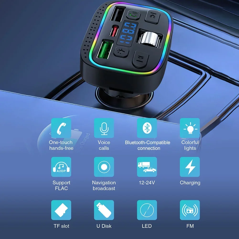 1PCS Car Wireless FM Transmitter Adapter 2USB+PD Fast Charger Hands-Free Anti-corrosion Wear-resistant No Deformation ABS Materi
1PCS Car Wireless FM Transmitter Adapter 2USB+PD Fast Charger Hands-Free Anti-corrosion Wear-resistant No Deformation ABS Materi
