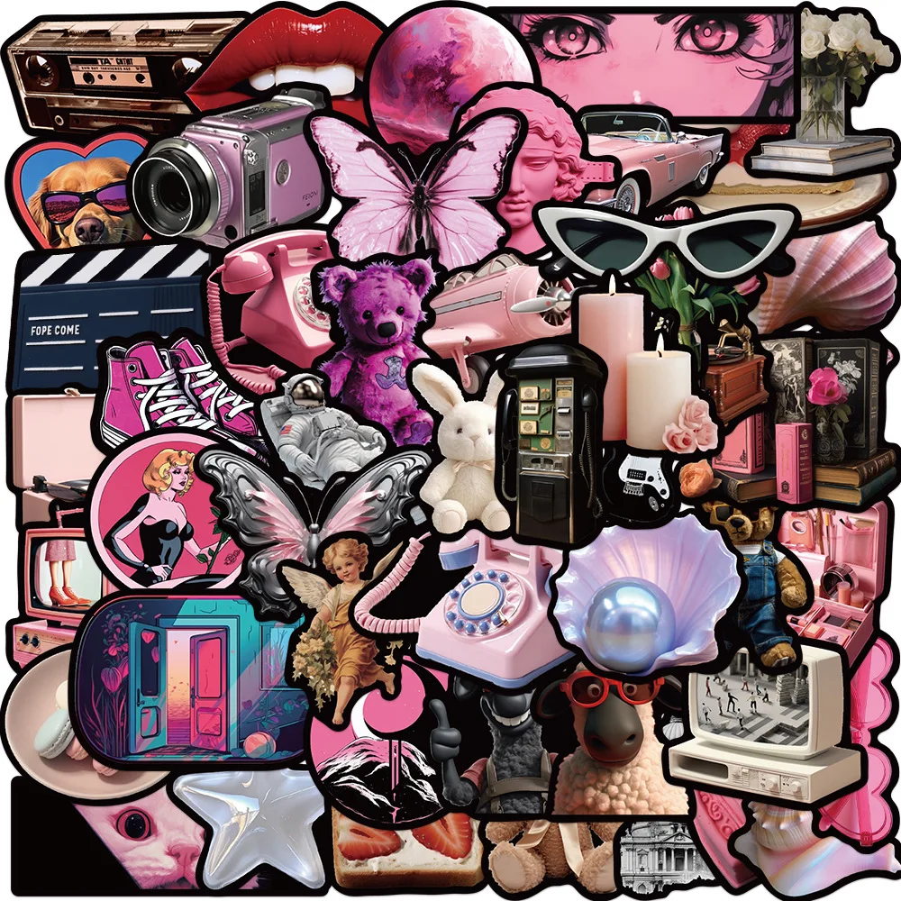 50pcs Cartoon Cyber Stickers Pink Aesthetic Laptop Diary Decoration Supplies DIY For Luggage Phone Keyboard
50pcs Cartoon Cyber Stickers Pink Aesthetic Laptop Diary Decoration Supplies DIY For Luggage Phone Keyboard