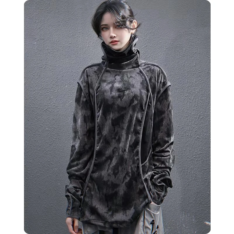Unisex Harajuku Men's clothing Vintage Turtleneck Sweatshirts Techwear Tie Dye Patchwork Sweatshirt Hoodie Streetwear Pullover
Unisex Harajuku Men's clothing Vintage Turtleneck Sweatshirts Techwear Tie Dye Patchwork Sweatshirt Hoodie Streetwear Pullover
