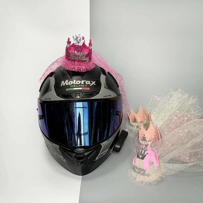 Декоративная корона для мотошлема, украшение для дня рождения, корона принцессы, шлейка, быстросъемная застежка-липучка для шлема
Декоративная корона для мотошлема, украшение для дня рождения, корона принцессы, шлейка, быстросъемная застежка-липучка для шлема