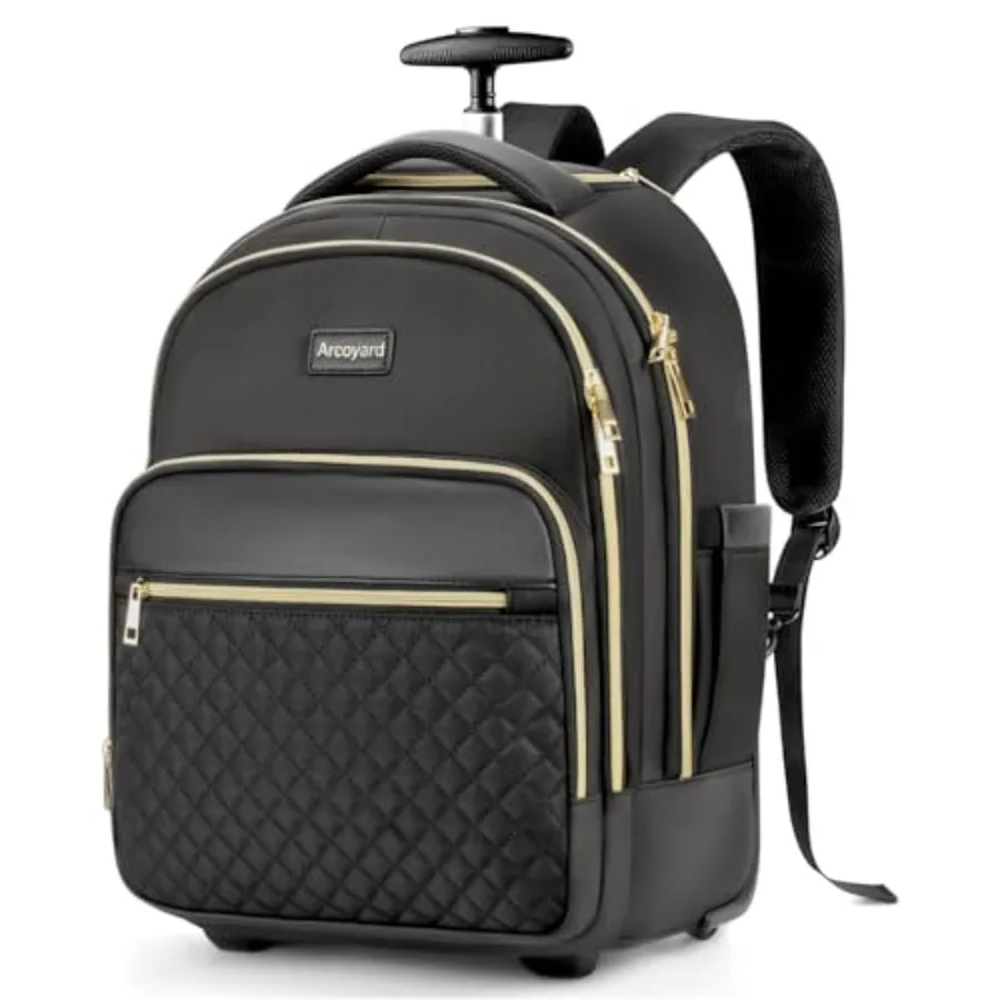 Rolling Backpack for Women 15 inch Lightweight Wheeled Roller Laptop Backpack for Adults Water Resistant Underseat Carry On Lug
Rolling Backpack for Women 15 inch Lightweight Wheeled Roller Laptop Backpack for Adults Water Resistant Underseat Carry On Lug