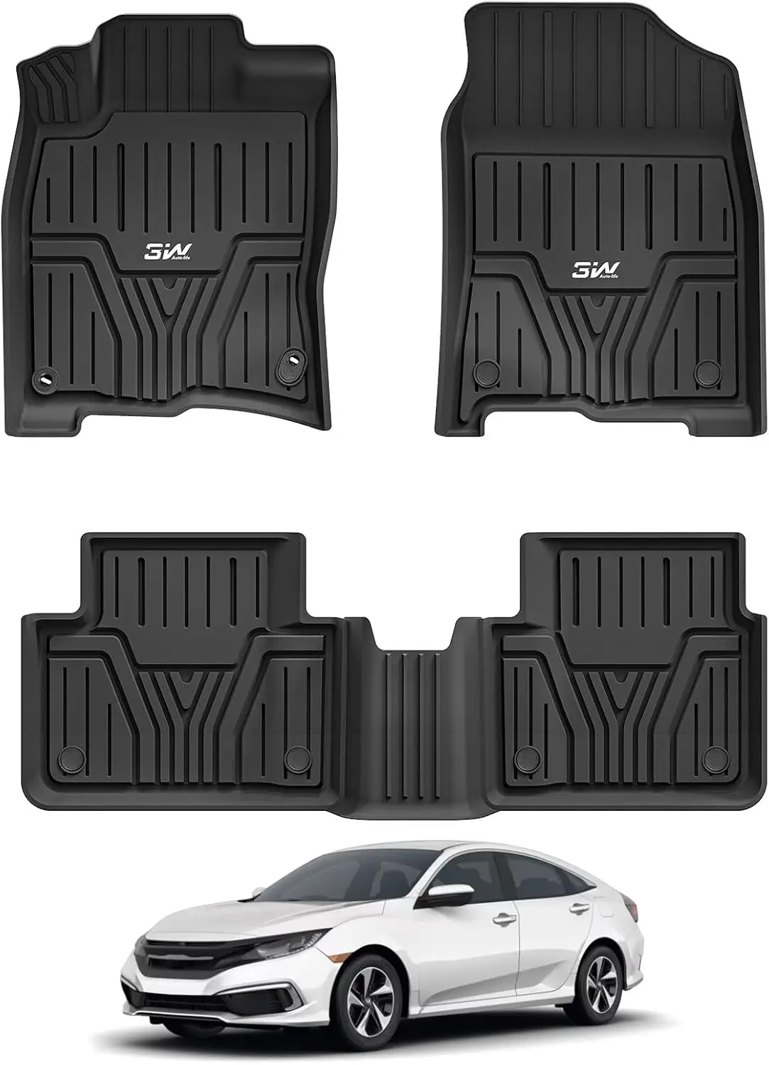 Custom Fit TPE All-Weather Floor Mats for Honda Civic 2016-2021 Sedan, Hatchback & Coupe Models
Custom Fit TPE All-Weather Floor Mats for Honda Civic 2016-2021 Sedan, Hatchback & Coupe Models