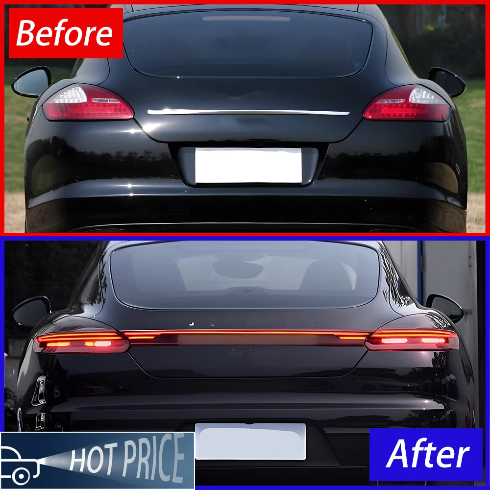 Для Porsche Panamera 970 2010-2016 автоматические задние фонари в сборе, обновленный динамический эффект запуска, светодиодные задние фонари, аксессуары 
Для Porsche Panamera 970 2010-2016 автоматические задние фонари в сборе, обновленный динамический эффект запуска, светодиодные задние фонари, аксессуары