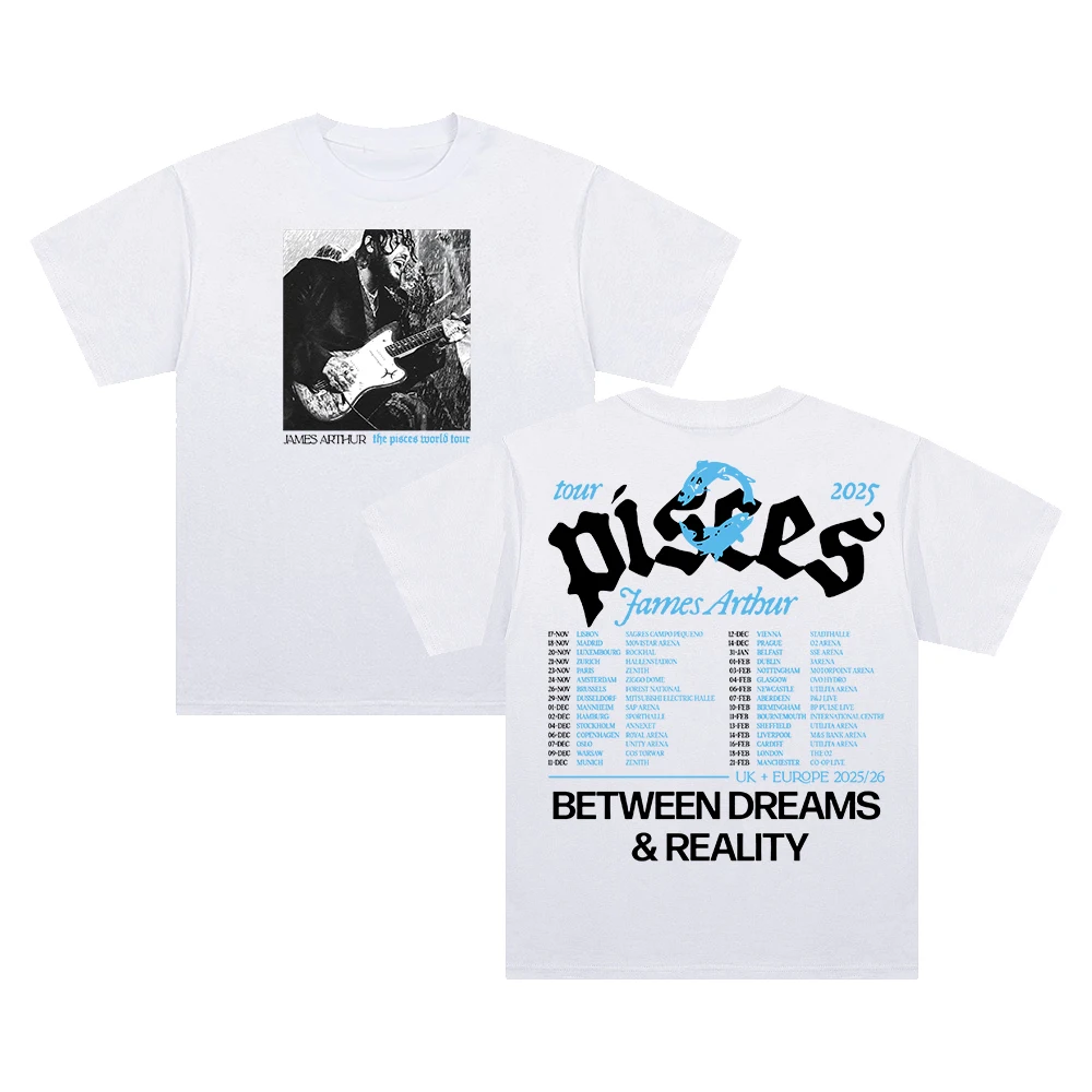 James Arthur The Pisces World Tour 2026 T-shirt Crewneck Short Sleeve Cotton Tee Women Men Streetwear Tops
James Arthur The Pisces World Tour 2026 T-shirt Crewneck Short Sleeve Cotton Tee Women Men Streetwear Tops