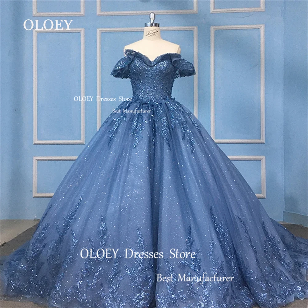 OLOEY Gorgeous Glitter Beading 15 17 Quinceanera Dress Wedding Dress Sweetheart Star Blue Tulle Off Shoulder Ball Gown Birthday
OLOEY Gorgeous Glitter Beading 15 17 Quinceanera Dress Wedding Dress Sweetheart Star Blue Tulle Off Shoulder Ball Gown Birthday