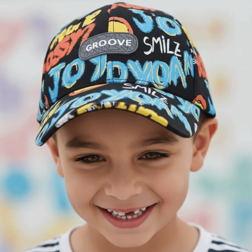 Trendy Adjustable Baseball Cap Breathable Sun Protection SMILE Graffiti Cap Hip Hop Sunshade Hats for Boys Girls 2-8Y
Trendy Adjustable Baseball Cap Breathable Sun Protection SMILE Graffiti Cap Hip Hop Sunshade Hats for Boys Girls 2-8Y