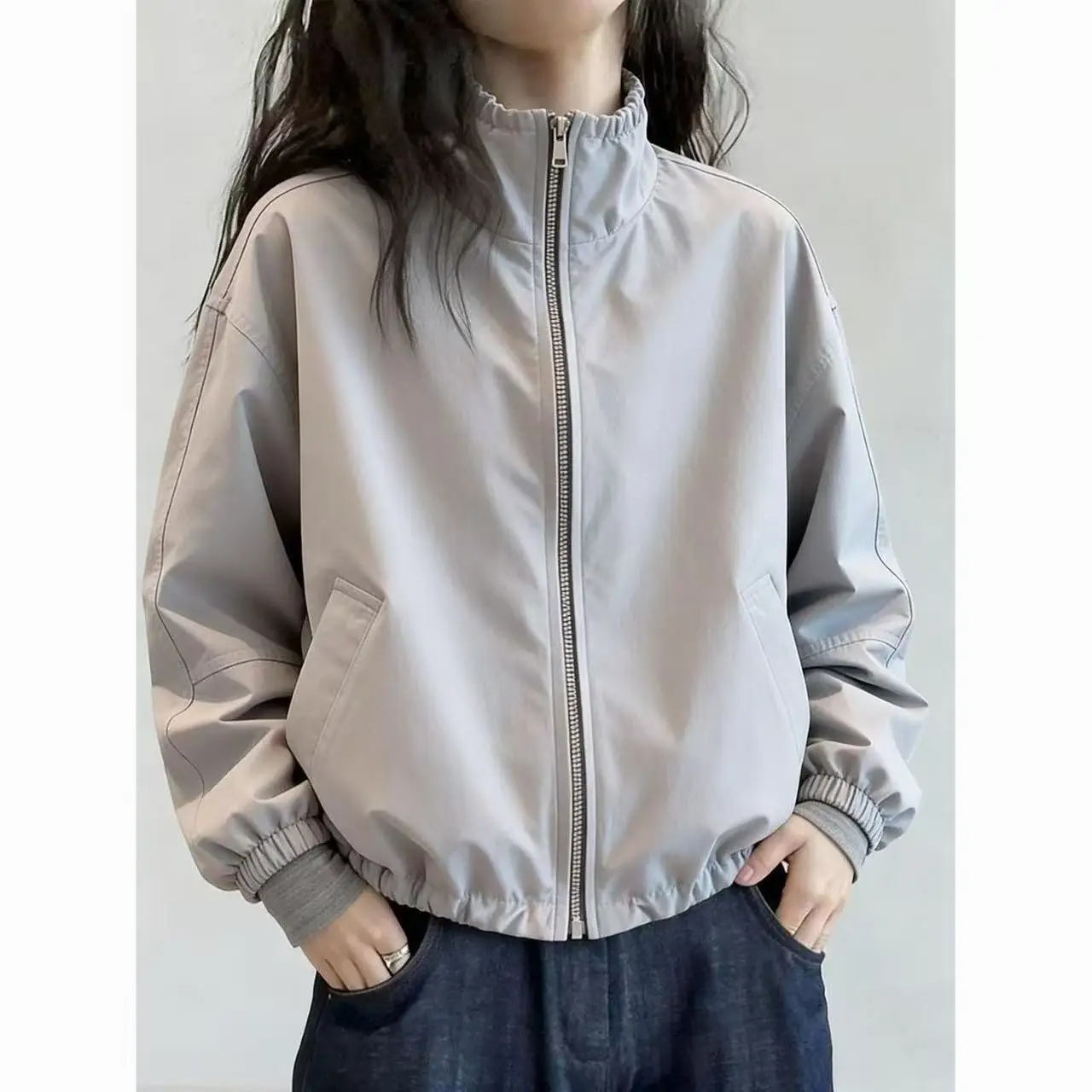 Spring 2026 New Style Short Baseball Jacket Women's Light Blue Small Fragrance Style Outerwear Polyester Fiber 100%
Spring 2026 New Style Short Baseball Jacket Women's Light Blue Small Fragrance Style Outerwear Polyester Fiber 100%