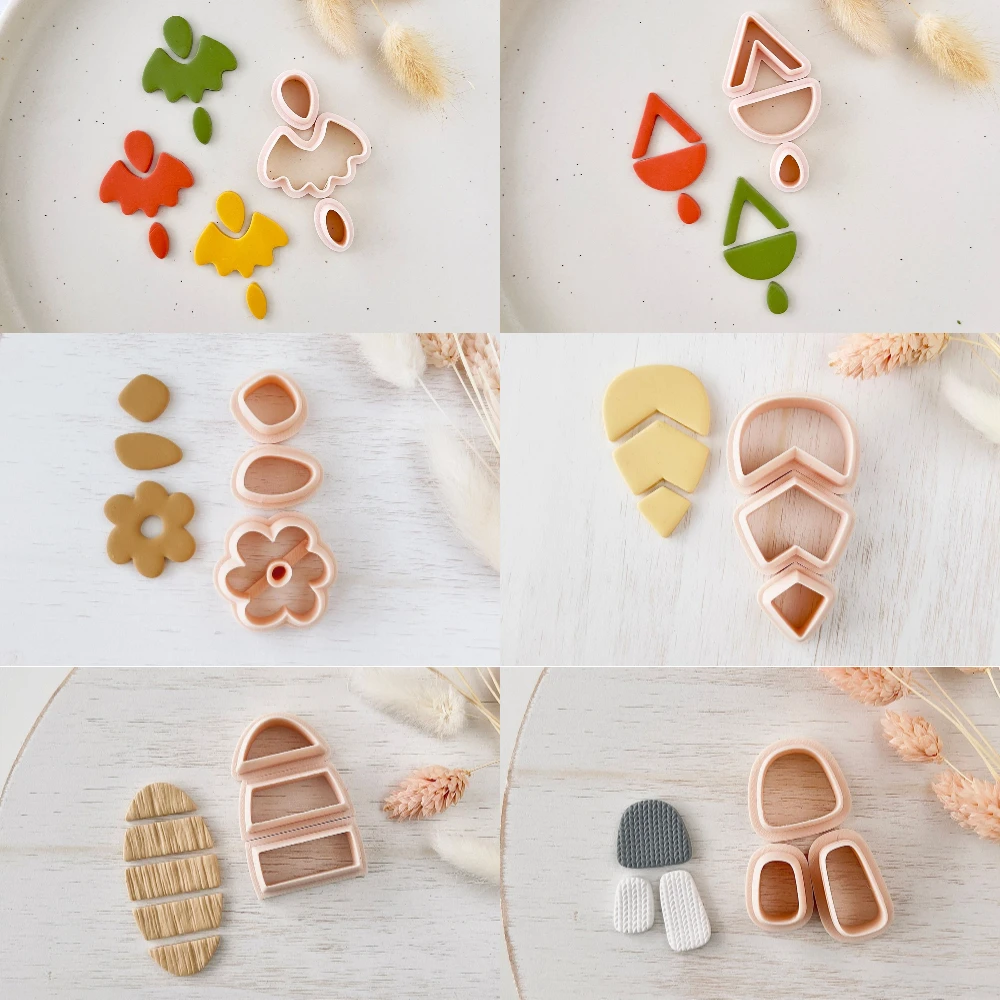 3Pcs/Set Polymer Clay Earring Cutter, Dangle Clay Cutting Molds, Abstract shape 3D clay cutter, DIY Hand tools Earrings Making
3Pcs/Set Polymer Clay Earring Cutter, Dangle Clay Cutting Molds, Abstract shape 3D clay cutter, DIY Hand tools Earrings Making