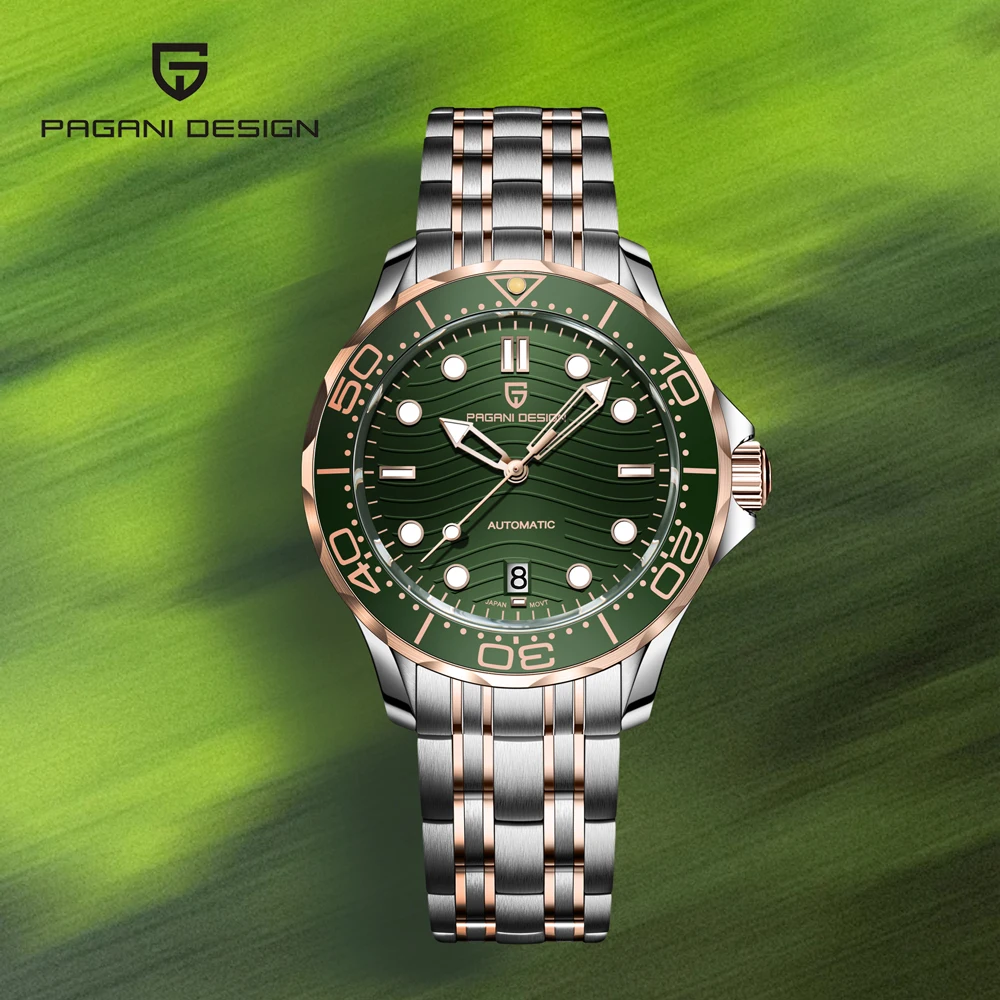 PAGANI DESIGN 2025 New Luxury Rose Gold Automatic Men's Watch Sapphire Crystal 200m Waterproof Mechanical Sports Watches For Men
PAGANI DESIGN 2025 New Luxury Rose Gold Automatic Men's Watch Sapphire Crystal 200m Waterproof Mechanical Sports Watches For Men