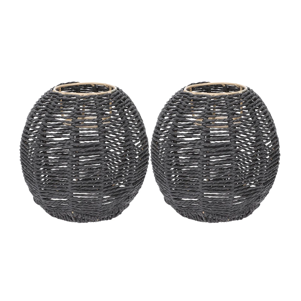 2Pcs Paper Black Pendant Lampshade Light Covers Simulation Paper Woven Lampshade Rattan Bedroom Hanging Hotel Bar Lighting
2Pcs Paper Black Pendant Lampshade Light Covers Simulation Paper Woven Lampshade Rattan Bedroom Hanging Hotel Bar Lighting