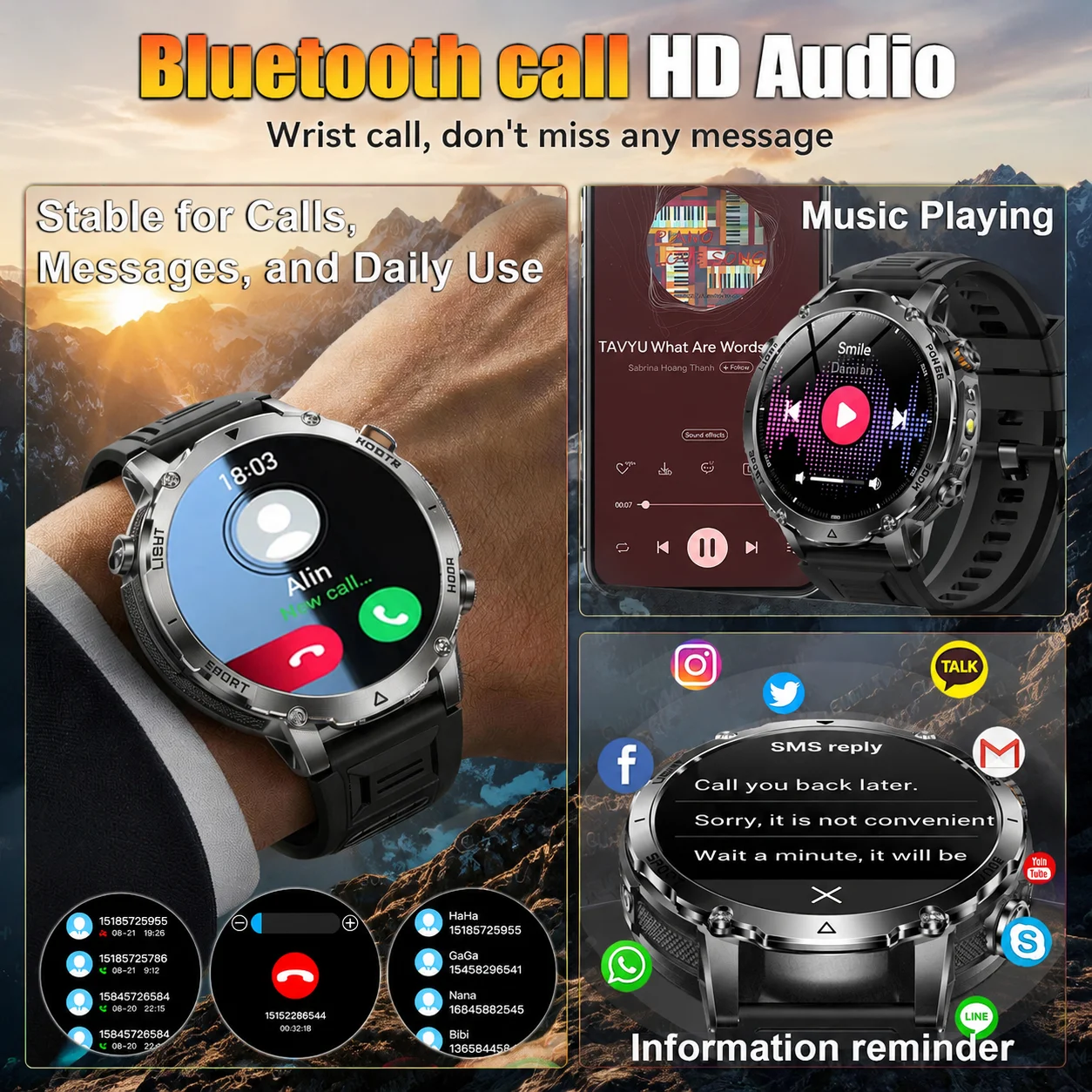 2026 New Outdoor Military 1400mAh Battery Smart Watch 10ATM Waterproof Flashlight HD BT call Sports Blood oxygen Smart Watch Men
2026 New Outdoor Military 1400mAh Battery Smart Watch 10ATM Waterproof Flashlight HD BT call Sports Blood oxygen Smart Watch Men