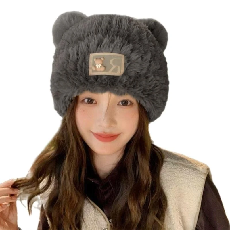 A52E Women Head Wrap Thicken Furry Bear Hat for Climbing Skiing Sports Headwear
A52E Women Head Wrap Thicken Furry Bear Hat for Climbing Skiing Sports Headwear