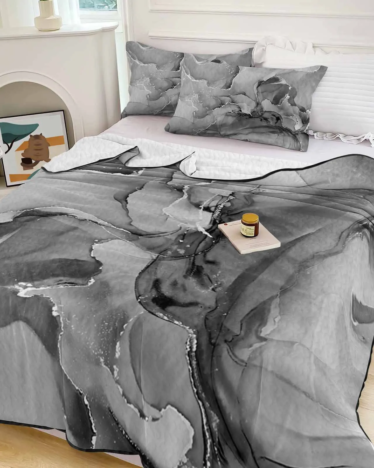 Marble Gradient Color Black Gray Cooling Blankets Air Condition Comforter Lightweight Summer Quilt for Bed Soft Thin Quilt
Marble Gradient Color Black Gray Cooling Blankets Air Condition Comforter Lightweight Summer Quilt for Bed Soft Thin Quilt