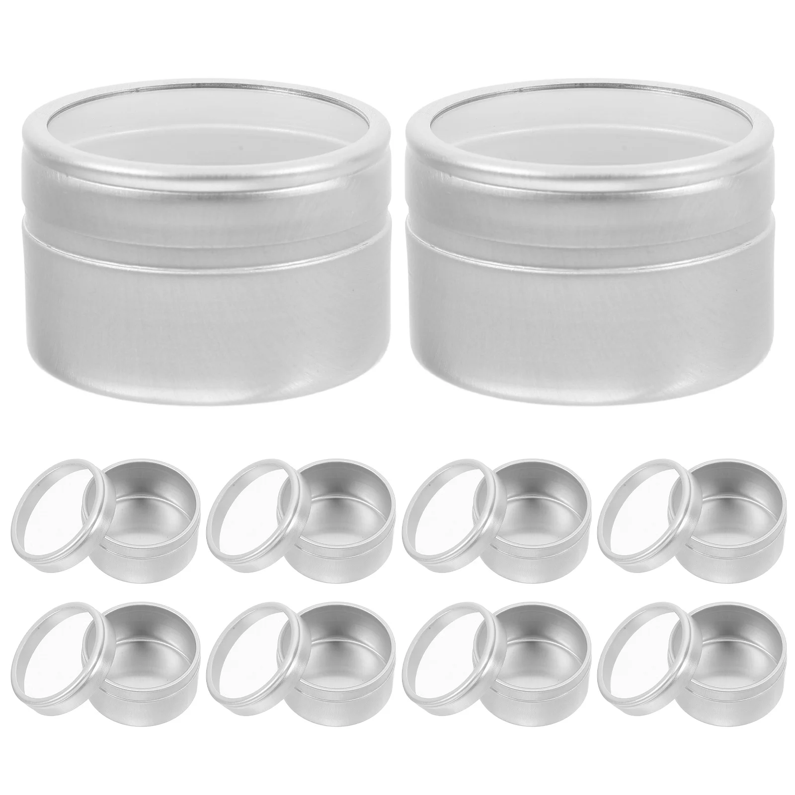 10 pcs Aluminum Boxes Containers Lightweight Tight Sealing Lid Food Storage Metal Tins Tea Coffee Candy Round Design Packaging
10 pcs Aluminum Boxes Containers Lightweight Tight Sealing Lid Food Storage Metal Tins Tea Coffee Candy Round Design Packaging