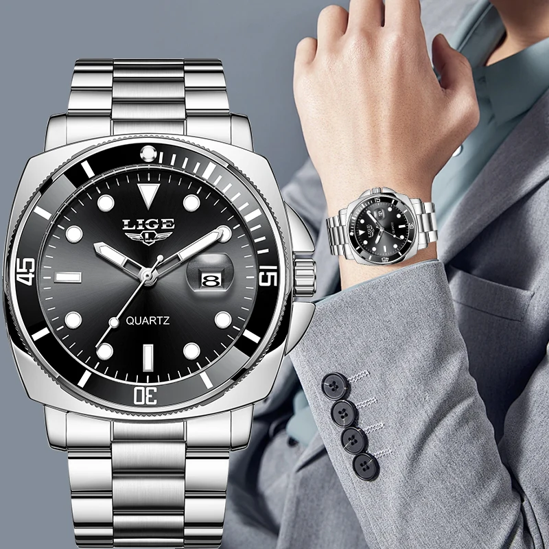LIGE Original Design Quartz Man Watch Luxury Simple Fashion Stainless Steel Casual Date Waterproof Luminous Men's Watches Clocks
LIGE Original Design Quartz Man Watch Luxury Simple Fashion Stainless Steel Casual Date Waterproof Luminous Men's Watches Clocks