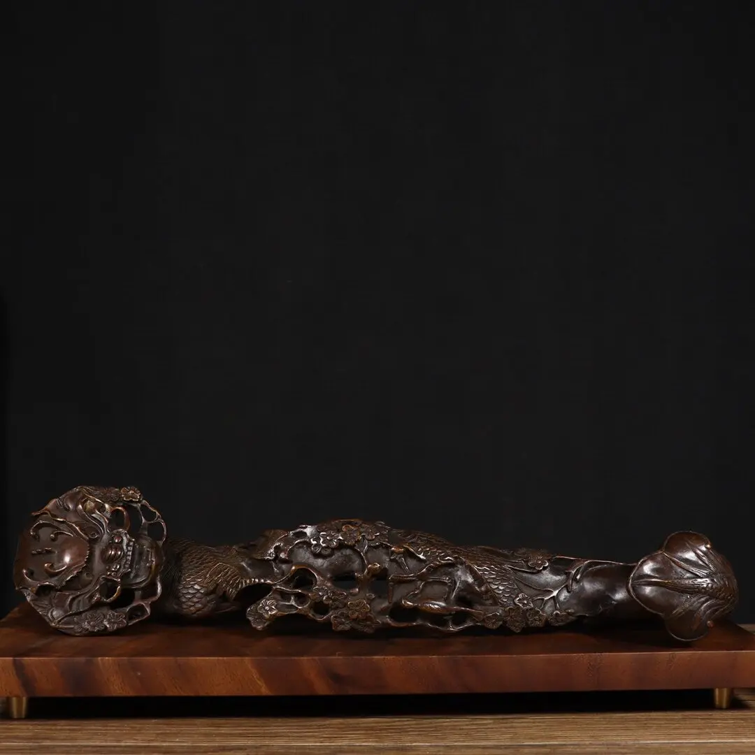Chinese Antique Bronze Dragon Ruyi Statue Feng Shui Lucky Figurine Home Office Shop Art Craft Ornament Wealth Blessing Gift
Chinese Antique Bronze Dragon Ruyi Statue Feng Shui Lucky Figurine Home Office Shop Art Craft Ornament Wealth Blessing Gift