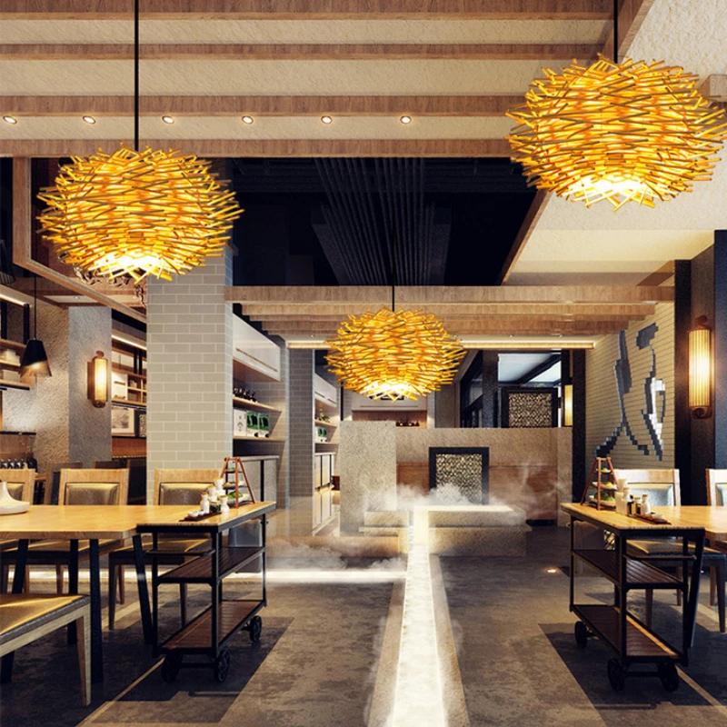 Chinese Handmade Woven Rattan Bird's Nest Pendant Light Study Tea Room Hotel Countryside Restaurant Decoration Pendant Light
Chinese Handmade Woven Rattan Bird's Nest Pendant Light Study Tea Room Hotel Countryside Restaurant Decoration Pendant Light