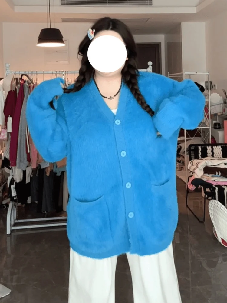 Мягкий желтый вязаный норковый жилет, женская свободная верхняя одежда, осень-зима, повседневный теплый свитер, пальто на пуговицах ярких цветов
Мягкий желтый вязаный норковый жилет, женская свободная верхняя одежда, осень-зима, повседневный теплый свитер, пальто на пуговицах ярких цветов