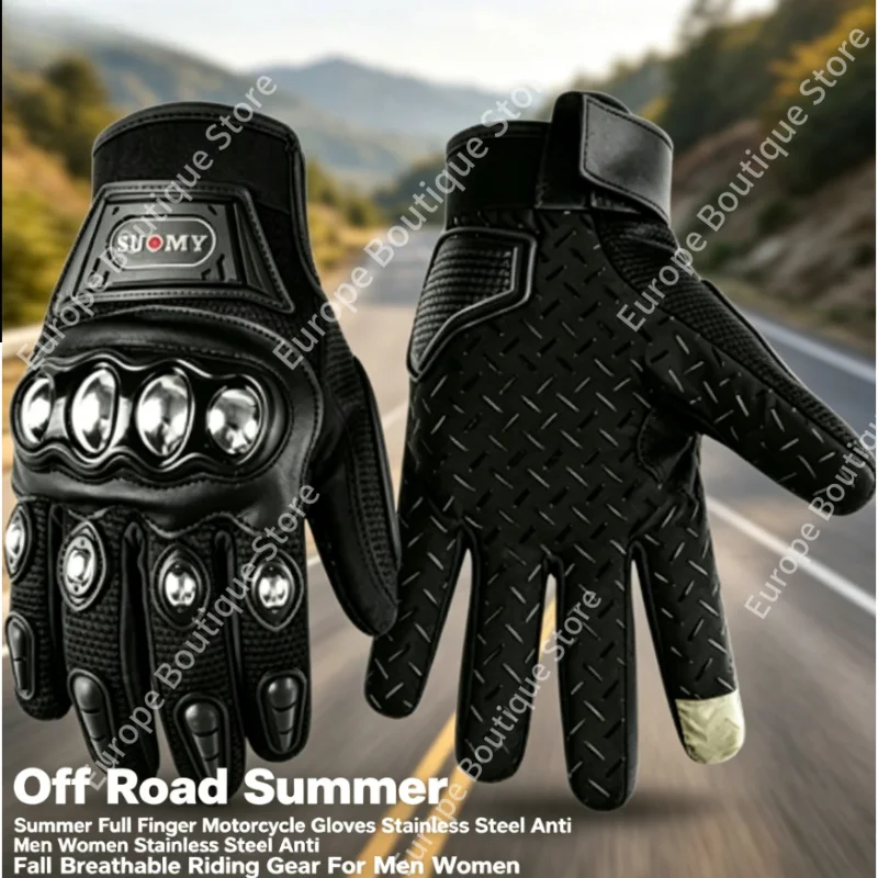 2026 NEW Summer Stainless Steel Anti Fall Full Finger Motorcycle Gloves Men Women Off Road Breathable Riding Gear
2026 NEW Summer Stainless Steel Anti Fall Full Finger Motorcycle Gloves Men Women Off Road Breathable Riding Gear