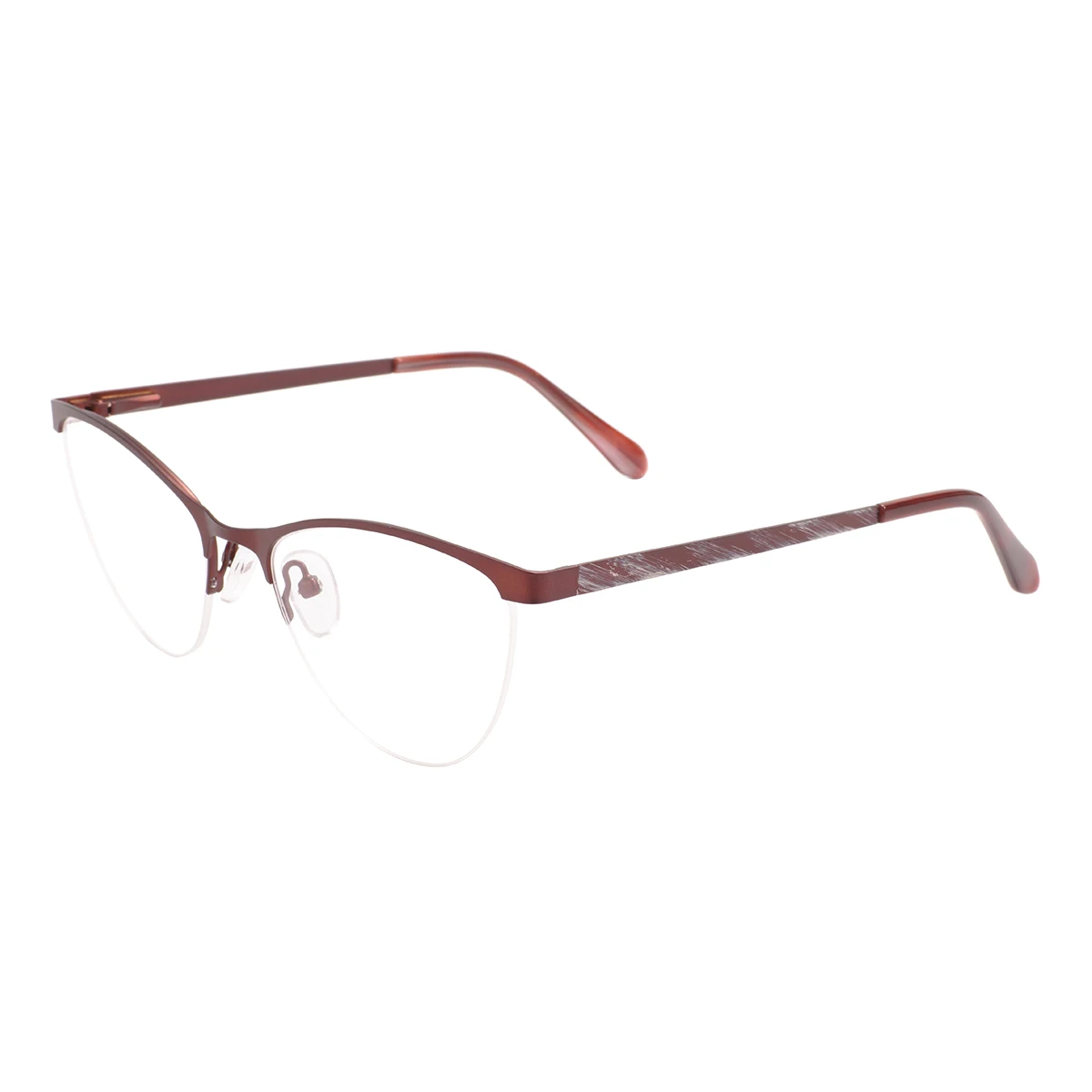 Women Metal Half Rim Oval Glasses Frame Cat Eye Browline Colorful Spectacle With Spring Hinge For Optical Prescription Lenses
Women Metal Half Rim Oval Glasses Frame Cat Eye Browline Colorful Spectacle With Spring Hinge For Optical Prescription Lenses