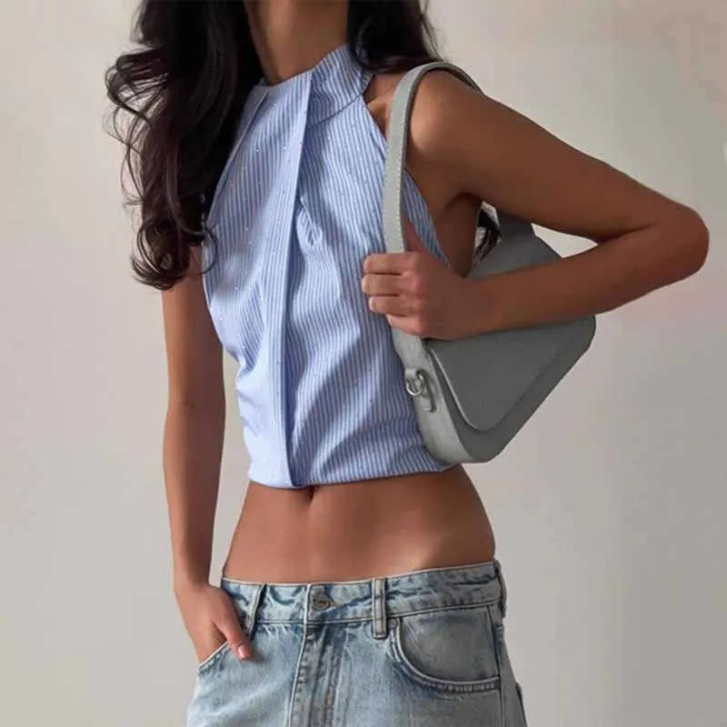 Женский укороченный жакет-топ BKLD в полоску, лето 2026, жаккардовый, с открытой спиной, на бретельках, с завязками на шее, модный, сексуальный, с драпировкой, в стиле Y2K, уличная одежда
Женский укороченный жакет-топ BKLD в полоску, лето 2026, жаккардовый, с открытой спиной, на бретельках, с завязками на шее, модный, сексуальный, с драпировкой, в стиле Y2K, уличная одежда