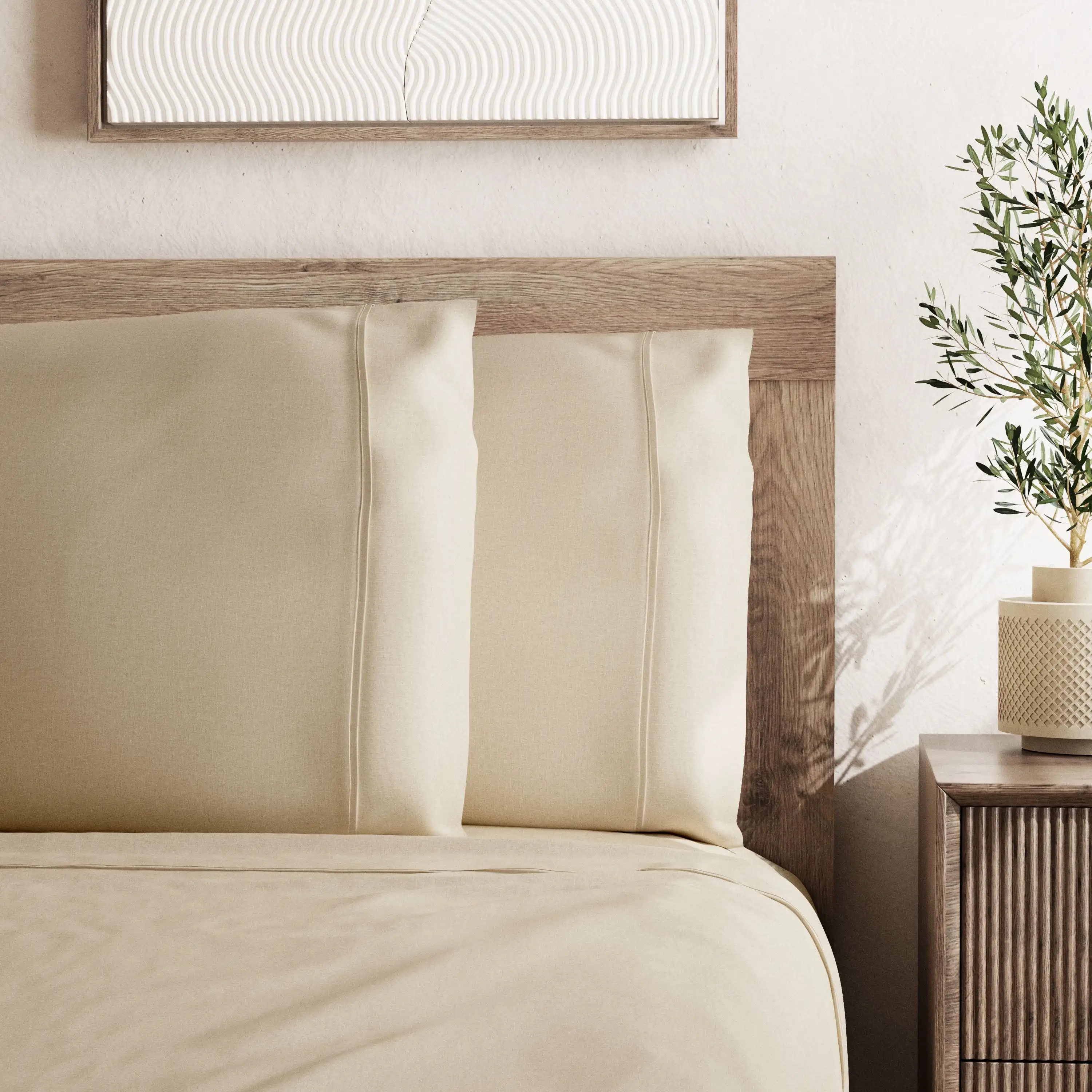Комплект простыней из переработанного хлопка Percale, мягкий, с глубокими карманами, королева, бежевый, 4 предмета
Комплект простыней из переработанного хлопка Percale, мягкий, с глубокими карманами, королева, бежевый, 4 предмета