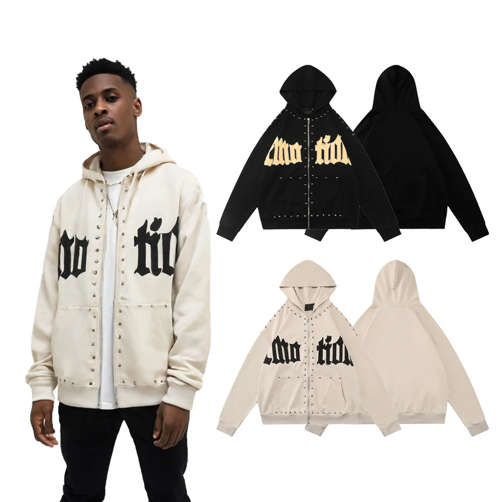 Embroidery Patch Work Zipper Hoodies Y2k Clothing Street Wear Hip Hop Cotton Casual Oversized Street Style Rock The Rock Hoodies
Embroidery Patch Work Zipper Hoodies Y2k Clothing Street Wear Hip Hop Cotton Casual Oversized Street Style Rock The Rock Hoodies