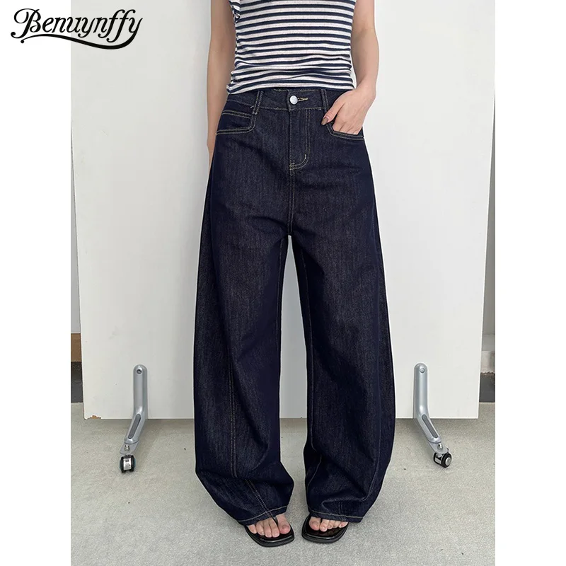 Benuynffy High Street Retro Denim Blue Jeans Women 2026 Spring New Fashion Korean Style Low Waist Baggy Denim Wide Leg Pants
Benuynffy High Street Retro Denim Blue Jeans Women 2026 Spring New Fashion Korean Style Low Waist Baggy Denim Wide Leg Pants