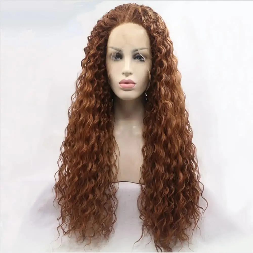 Sylvia Wigs Brown Curly Synthetic Lace Front Wigs Long Natural Curly Natural Hairline Heat Resistant Fiber Hair
Sylvia Wigs Brown Curly Synthetic Lace Front Wigs Long Natural Curly Natural Hairline Heat Resistant Fiber Hair