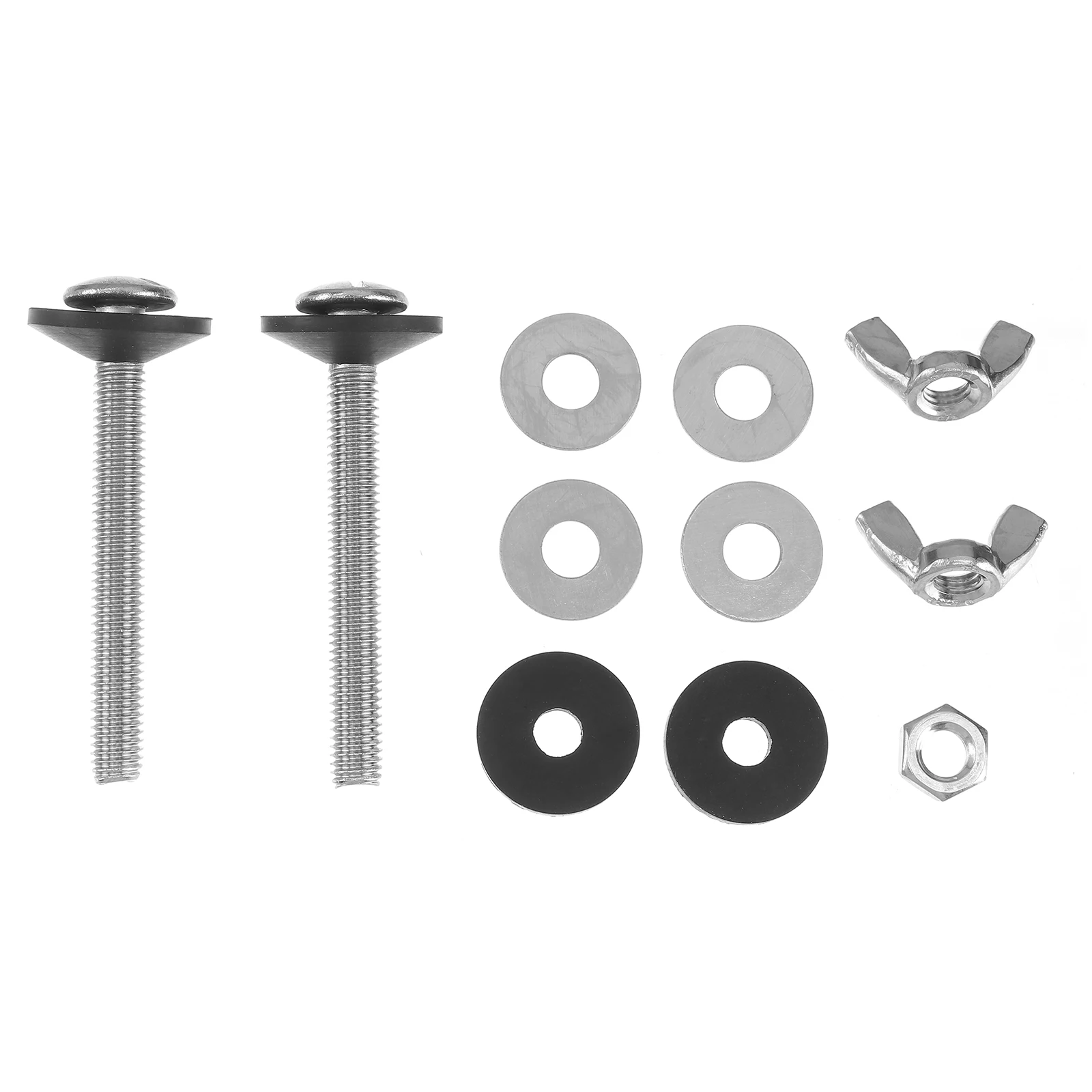 2 Pcs Toilet Tank Bolts Stainless Steel Rubber Sealing Ring Fixing Screws Watertight Use Durable
2 Pcs Toilet Tank Bolts Stainless Steel Rubber Sealing Ring Fixing Screws Watertight Use Durable